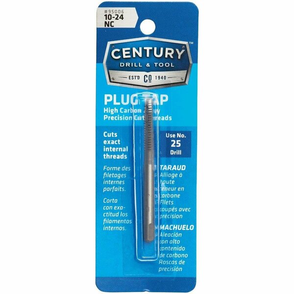 Century Drill Tool Century Drill & Tool 10-24 Carbon Steel National Coarse Tap-Plug 95006